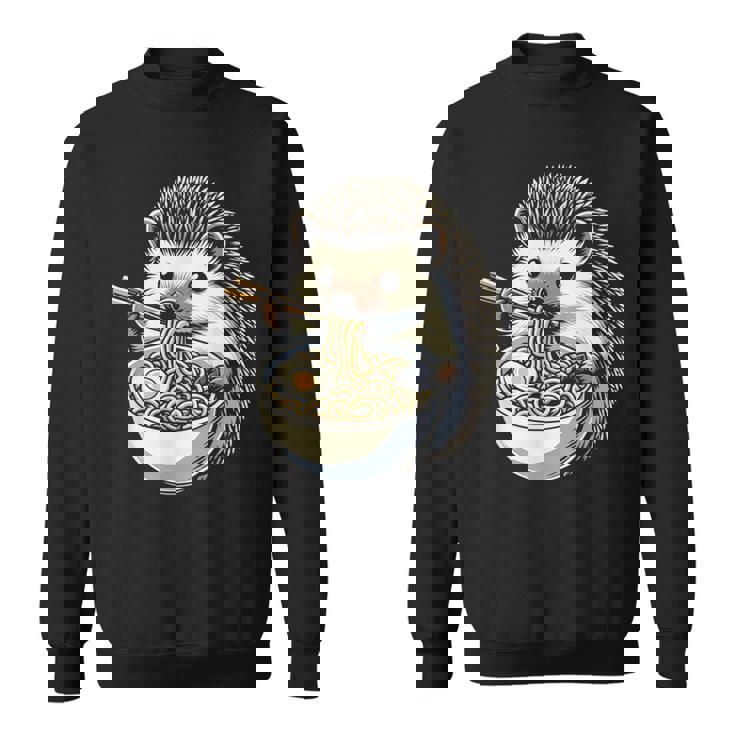 Hedgehog Eating Ramen Japanese Noodles Soup Sweatshirt