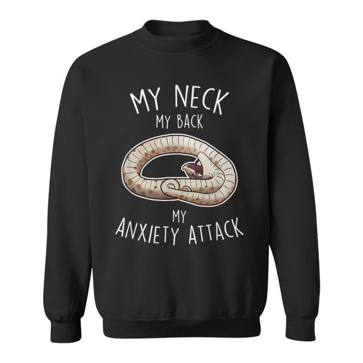 Hognose Snake My Neck My Back Cute Pet Reptile Lover Sweatshirt