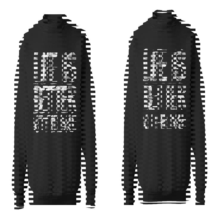 Humoristique Life Is Better At The Lake Manche Longue Sweater e