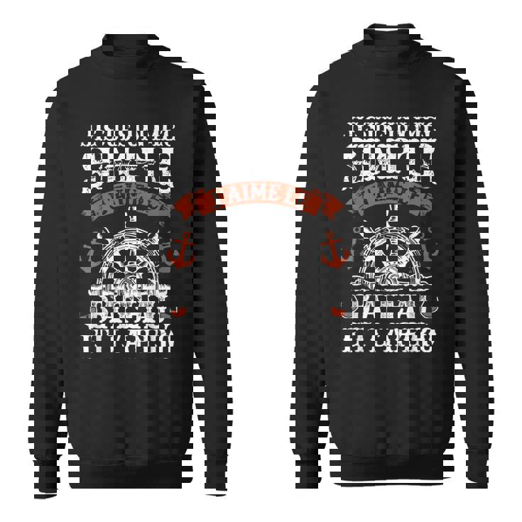 Humour Bateau Capitaine Marin Bateaux Bateau Sweater e