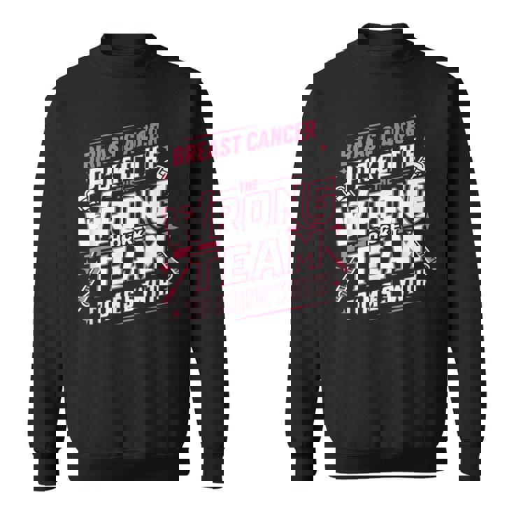 Ice Hockey Breast Cancer Awareness Month Pink Ribbon Sweatshirt
