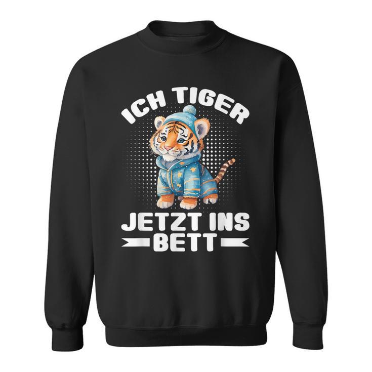 Ich Tiger Jetzt Ins Bett Schlafen Pyjamas Tired Pyjama Sweatshirt