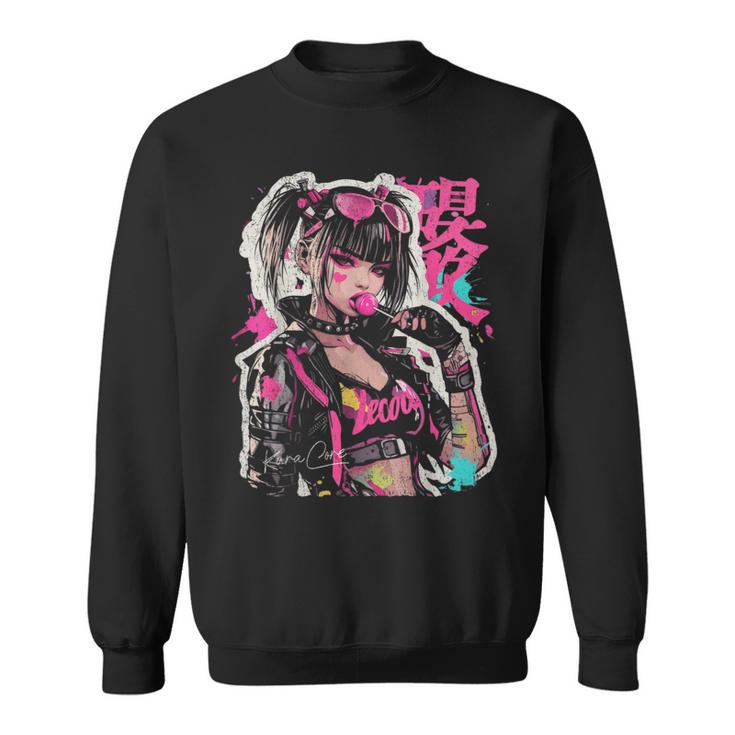 Japón Streetwear Cyberpunk Y2k Techwear Retro Manga Anime Camisa de entrenamiento