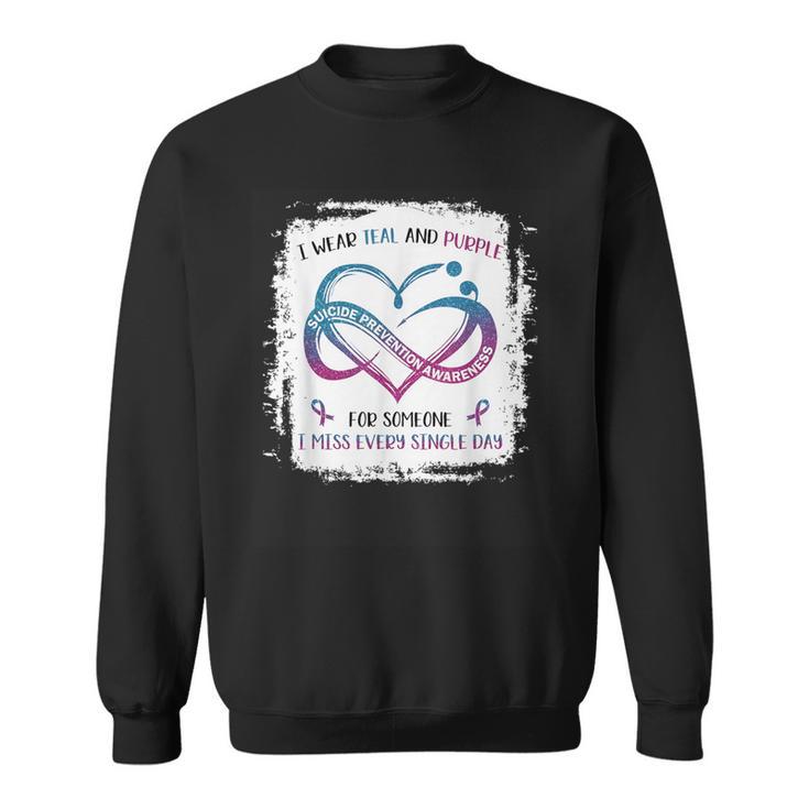 Je Porte Duiolet Sarcelle Pour Quelqu'un Qui Me Manque Tous Les Jours Sweater e