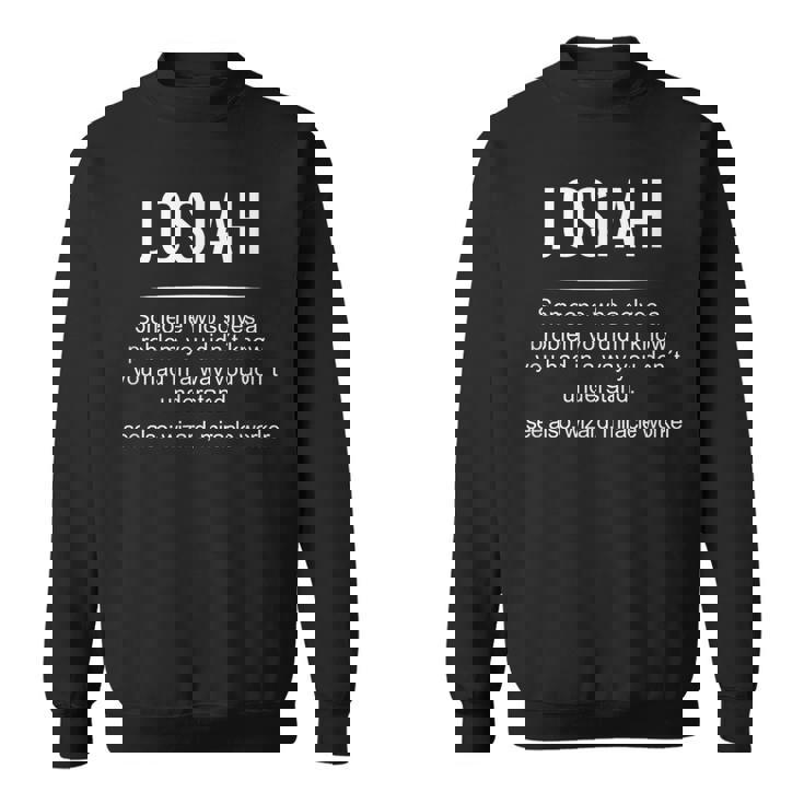 Josías Nombre Cumpleaños Día Del Padre Nombre Josiah Camisa de entrenamiento