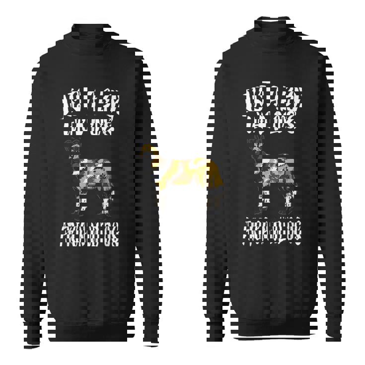 Just A Boy Who Loves African Wild Dogs Sweatshirt