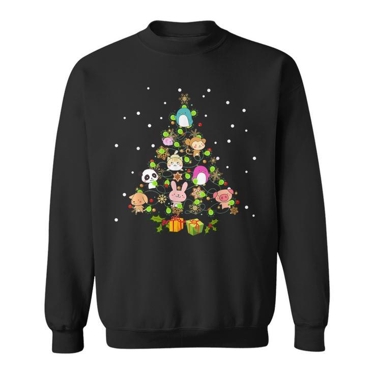 Kawaii Anime Christmas Tree Decor Winter Japanese Ornament Sweatshirt