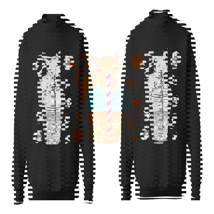 Kawaii Cat Boba Tea Japanese Anime Bubble Tea Neko Sweatshirt