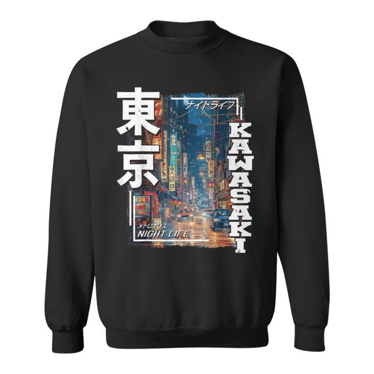 Kawasaki City Retro Japanese Aesthetic Streets Of Kawasaki Sweatshirt