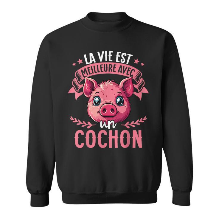 Laie Est Meilleure Avec Un Cochon Amoureux Des Cochons Sweater e