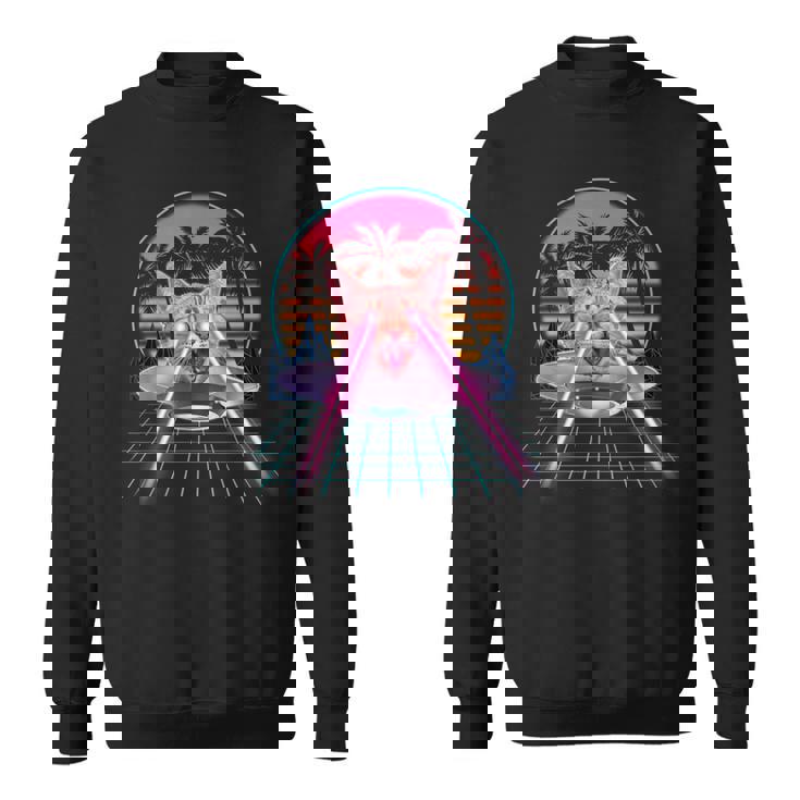 Laser Cat Eyes Kitten Ufo Retro 80S Cats Lovers Camisa de entrenamiento