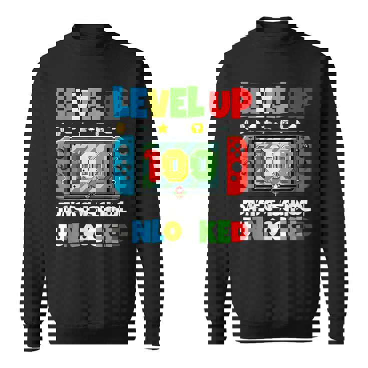 Level 100 Days Of School Complete Gamer Video Games Boys Sweatshirt