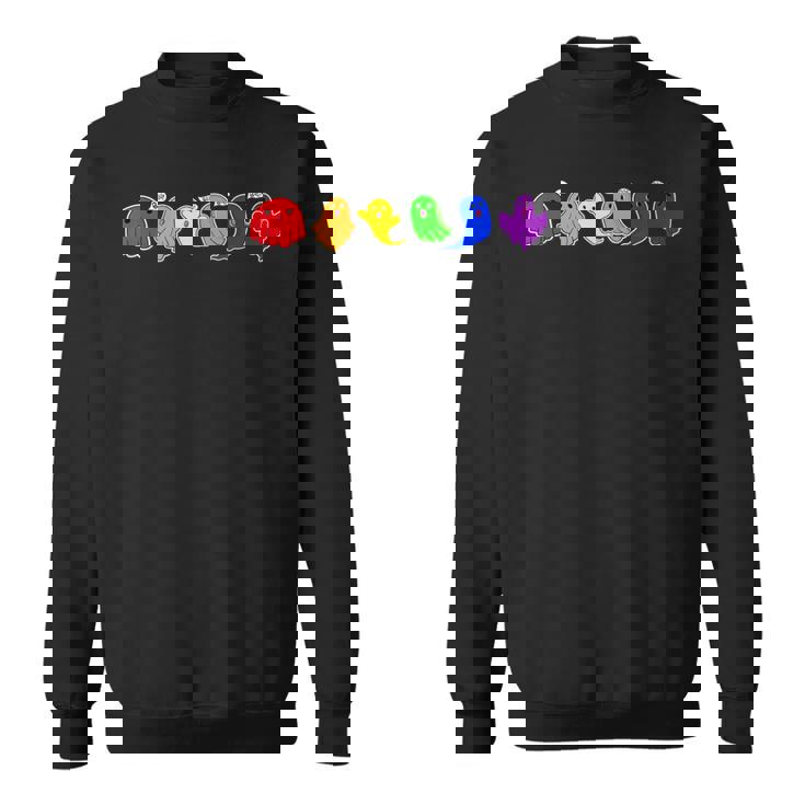 LGBTQ Boo Ghost Spooky Halloween Rainbow Gay Pride Sweatshirt