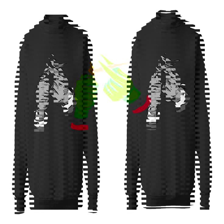 Light Up Some Christmas Spirit Christmas Green Hand Party Sweatshirt
