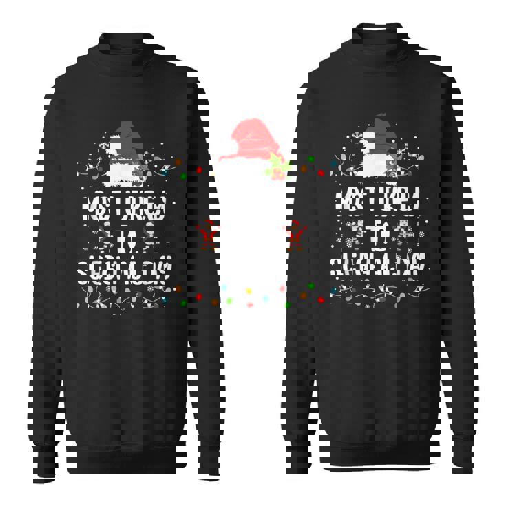 Most Likely To Sleigh All Day Christmas Family Matching Sweatshirt