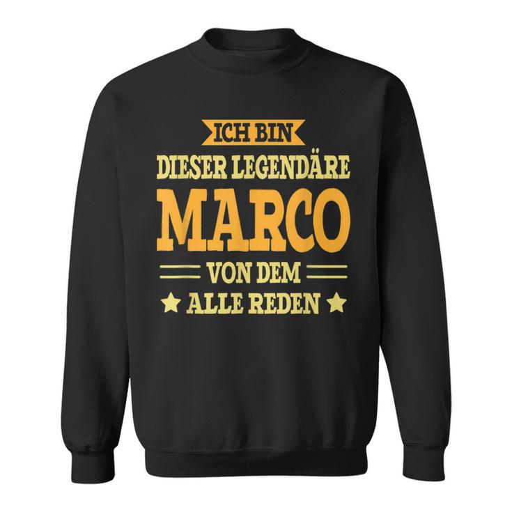 Marco With First Name Slogan Sweatshirt