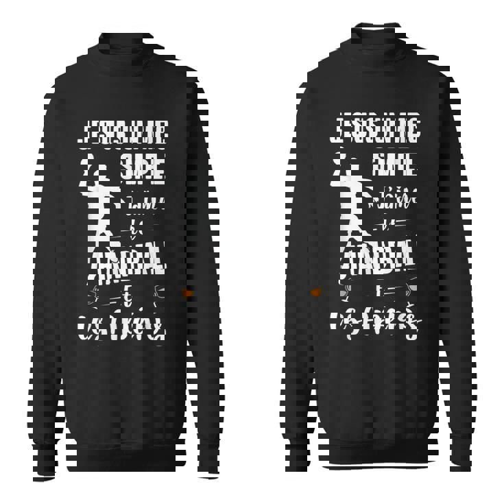 Mec Simple J'aime Le Handball Apéro Handballeur Humour Noël Sweater e