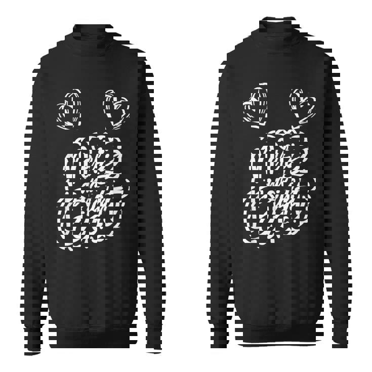 Merry And Bright Withe The Cute Hearts Sweatshirt