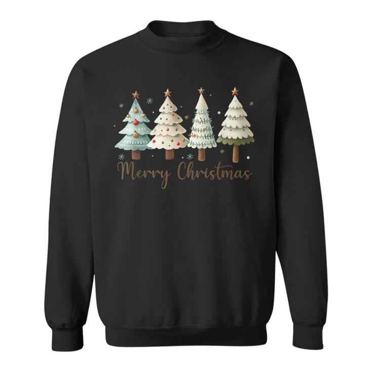 Merry Christmas Tree Christmas Tree Sweatshirt