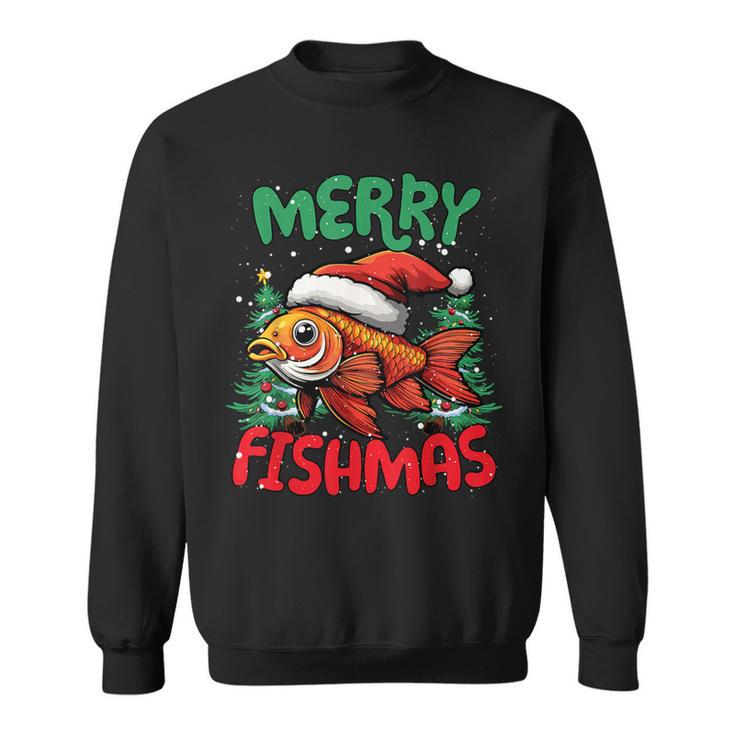 Merry Fishmas Fish Christmas Sweatshirt