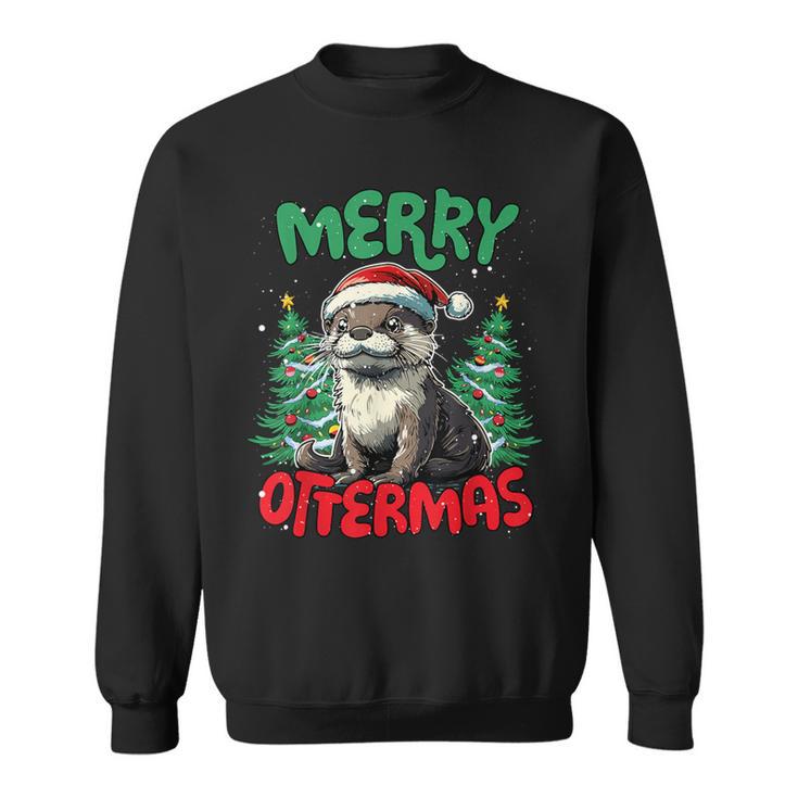 Merry Ottermas Otter Christmas Sweatshirt