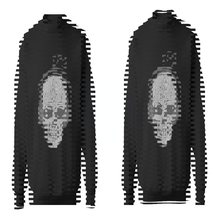 Music Skull DJ Disc Jockey Melophile Melomaniac Halloween Sweatshirt
