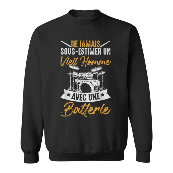 Musicien Unieil Homme Avec Une Batterie Drummer Batteur Sweater e
