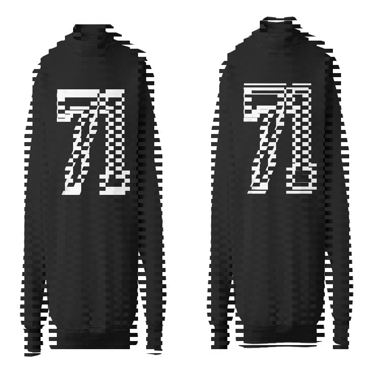 Número 71Arsity Sports Team Cumpleaños Edad Año Camisa de entrenamiento