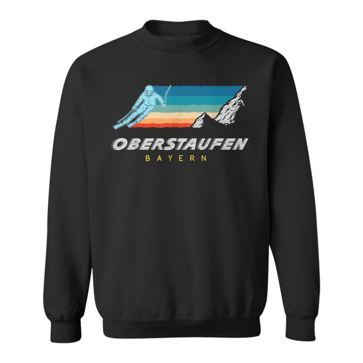 Oberstaufen Bayern Germany Retro 80S Ski Sweatshirt