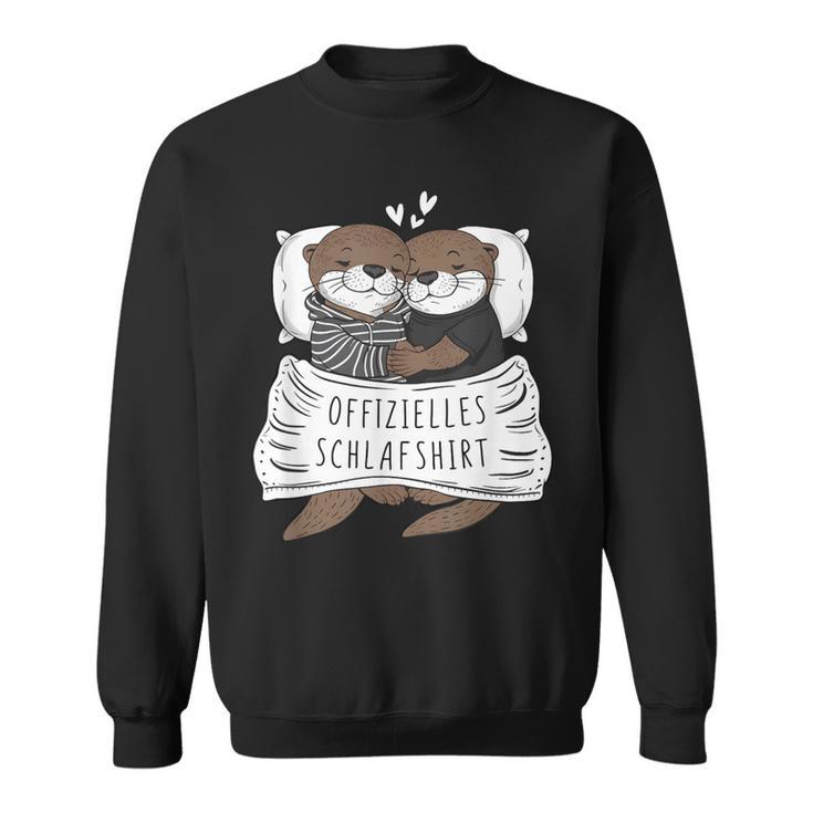 Official Sleep Cute Otter Couple Sleep Sweatshirt