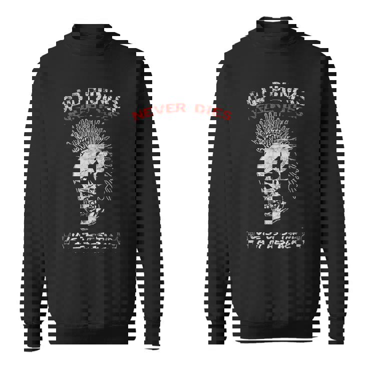 Old Punks Never Dies Punk Rock Music & Punks Camisa de entrenamiento
