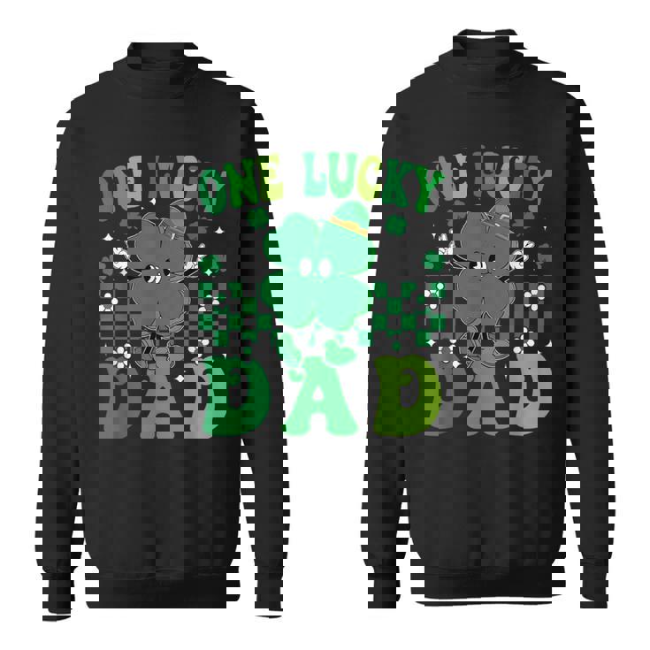 One Lucky Dad Father Irish Clovers St Patrick's Day Sweatshirt