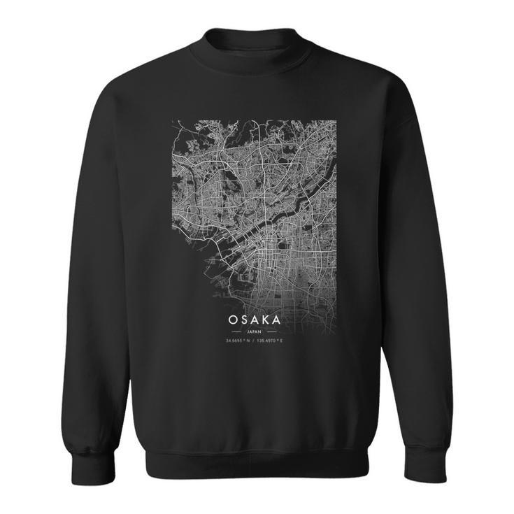 Osaka Japón City Coordenadas Skyline City Mapa Camisa de entrenamiento