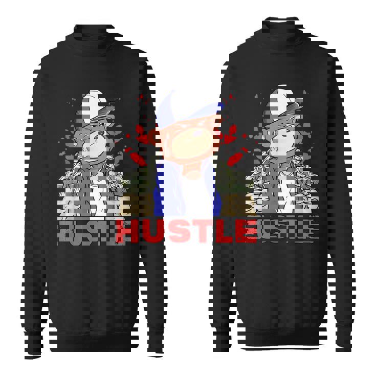 Ours En Peluche Hustle Hard Hard Hard Hard Entrepreneur Sweater e
