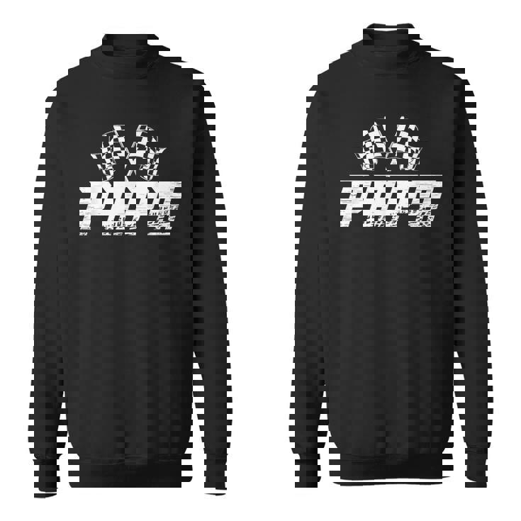 Papa Pit Crew Family Racing Birthday Race Car Sweatshirt