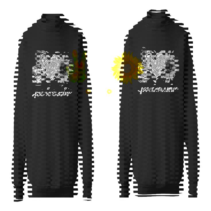 Peace Love Tournesol Hippie Amoureux De Tournesol Sweater e