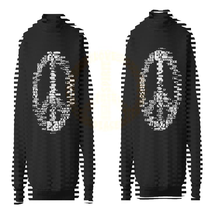 Peace Symbol Love Hippie Costume 60s 70s Peace Sign Sweatshirt