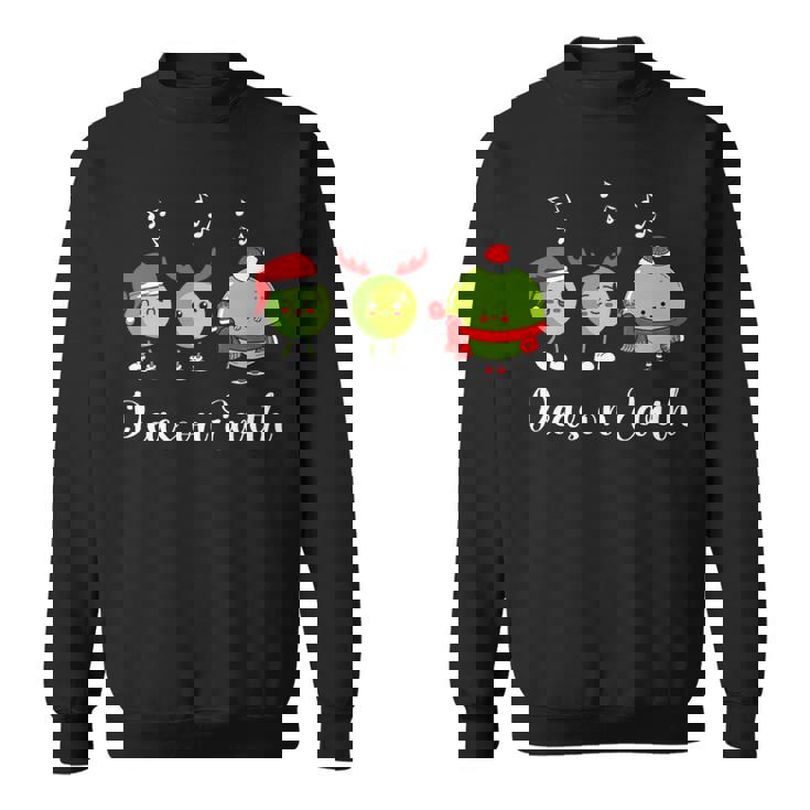 Peas On Earth Peace On Earth Christmas Pun Premium Sweatshirt