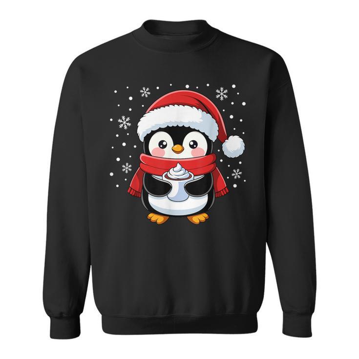 Penguin Christmas Santa Claus Cute Penguin Love Sweatshirt