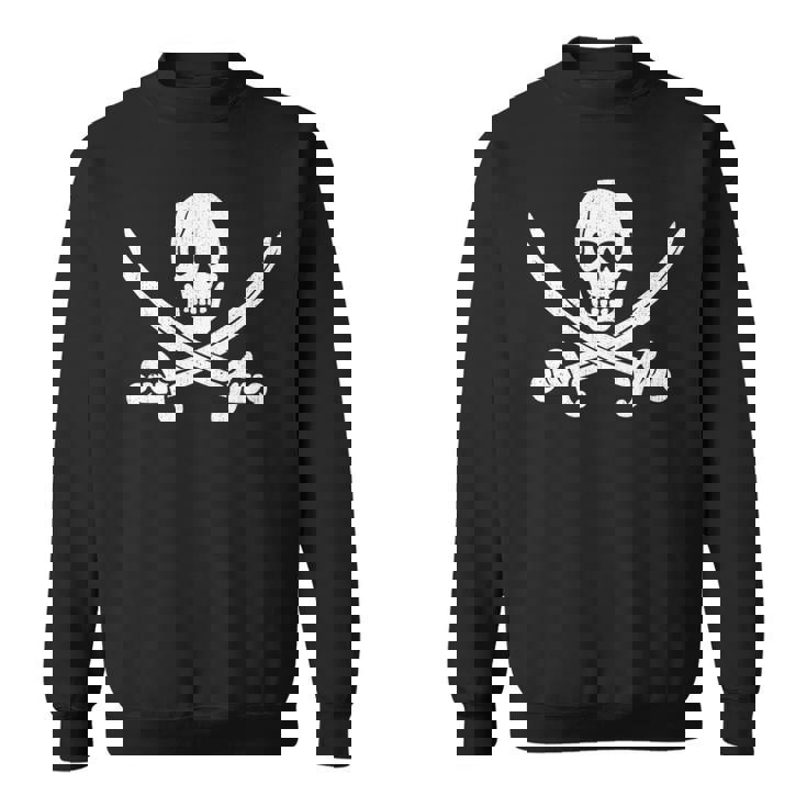 Pirate Sword Skull Bones Halloween Tea Sweatshirt