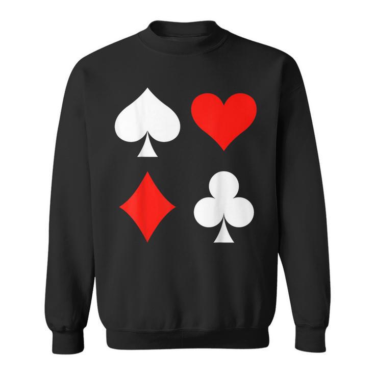 Playing Cards Skat Card Game Poker Costume Carnival Fancy Dress Sweatshirt