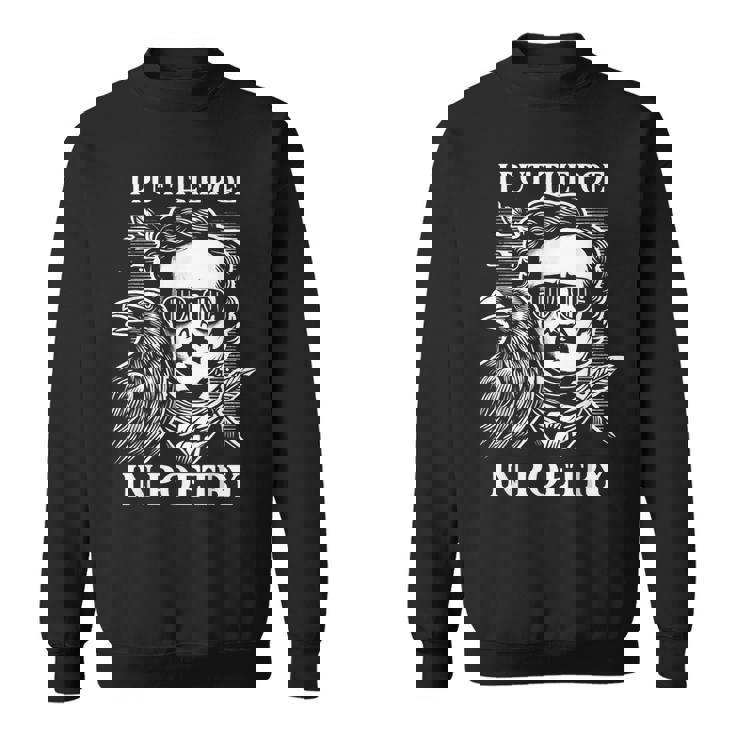 Poesía Poesía Edgar Allan Poe Con Raven Gothic Horror Escritor Camisa de entrenamiento