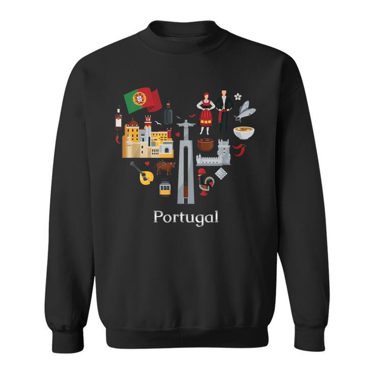 Portugal Lisbon Card Icon Traditional Keepsake Sweatshirt