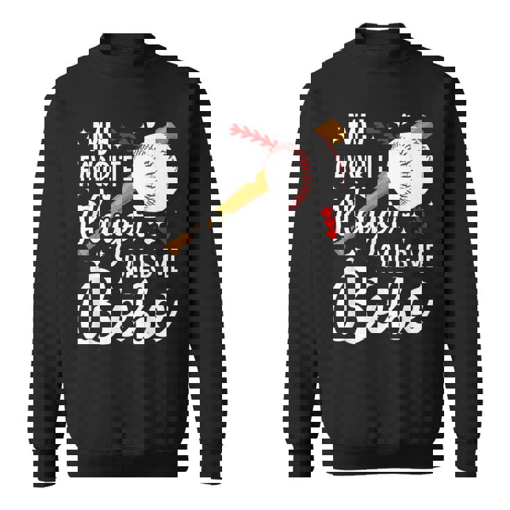 Proud Baseball Bebe Of A Baseball Player Bebe Sweatshirt