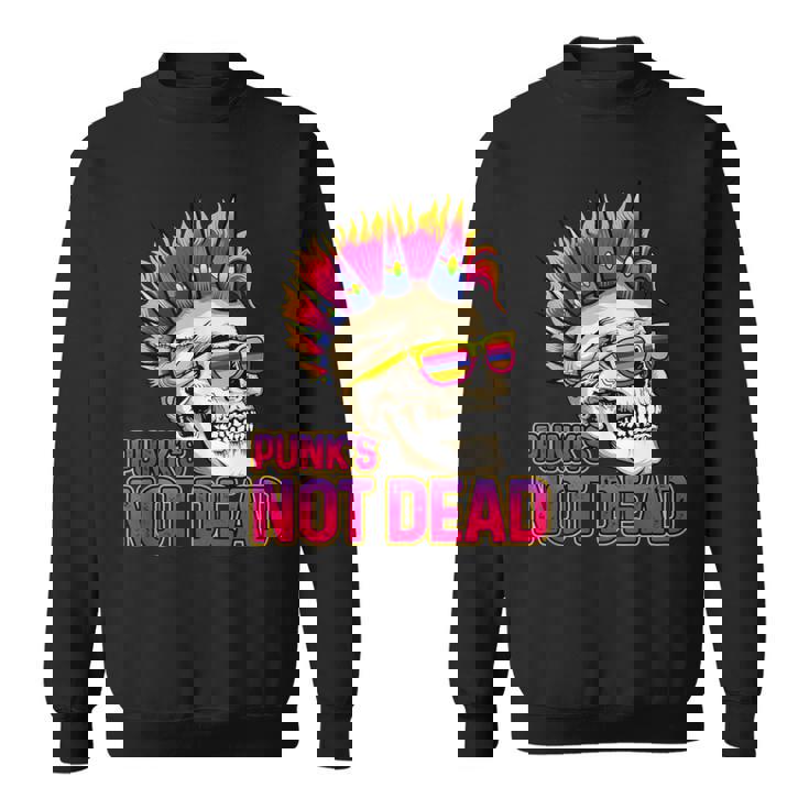 Punk's Not Dead Rock Retro Rocker Skull Punk Rock Sin Mangas Camisa de entrenamiento
