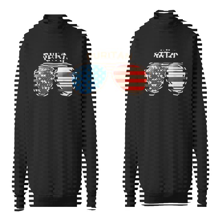 Puritan CO Vintage US Flag Sunglasses Sweatshirt