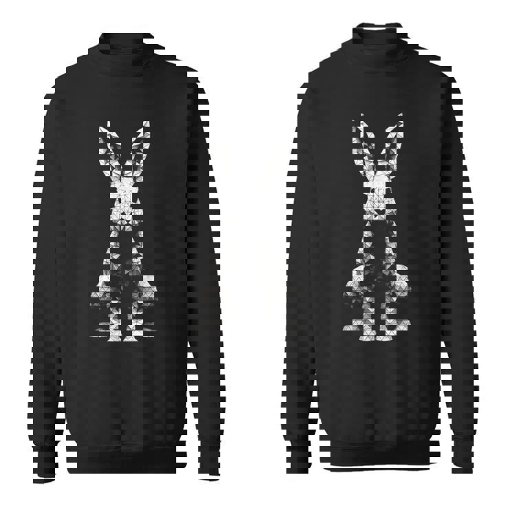Rabbit Art Polygon Animal Abstract Motif Graphic Hare Sweatshirt