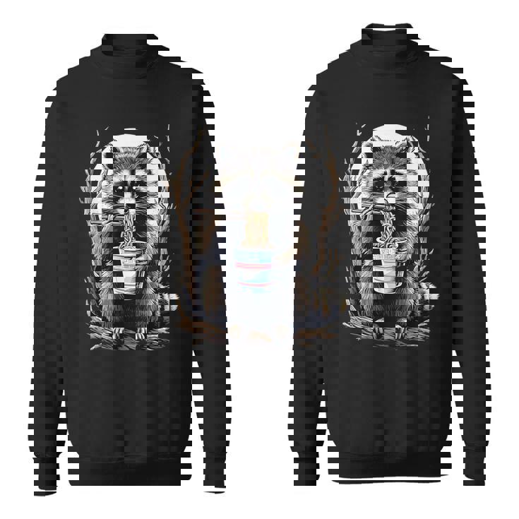 Raccoon Noodle Sweatshirt | Unisex Casual & Fun Design