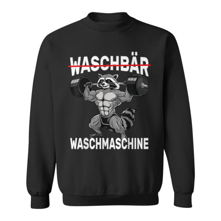 Raccoon Washing Machine Bodybuilding Fitness Gym Sweatshirt