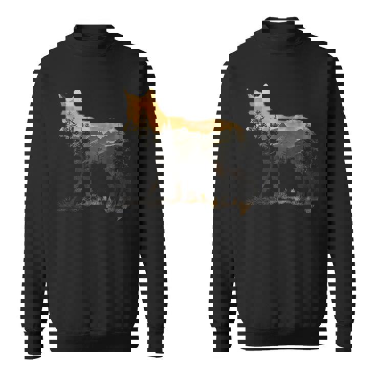 Renard Forêt Nature Amoureux Montagnes Camping Chasse Sweater e